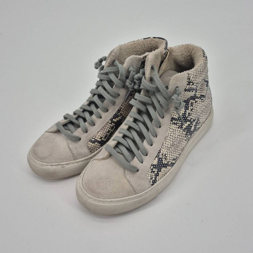 P448 Comfort Breathable Sneakers Snake Print Leather Size 7.5
